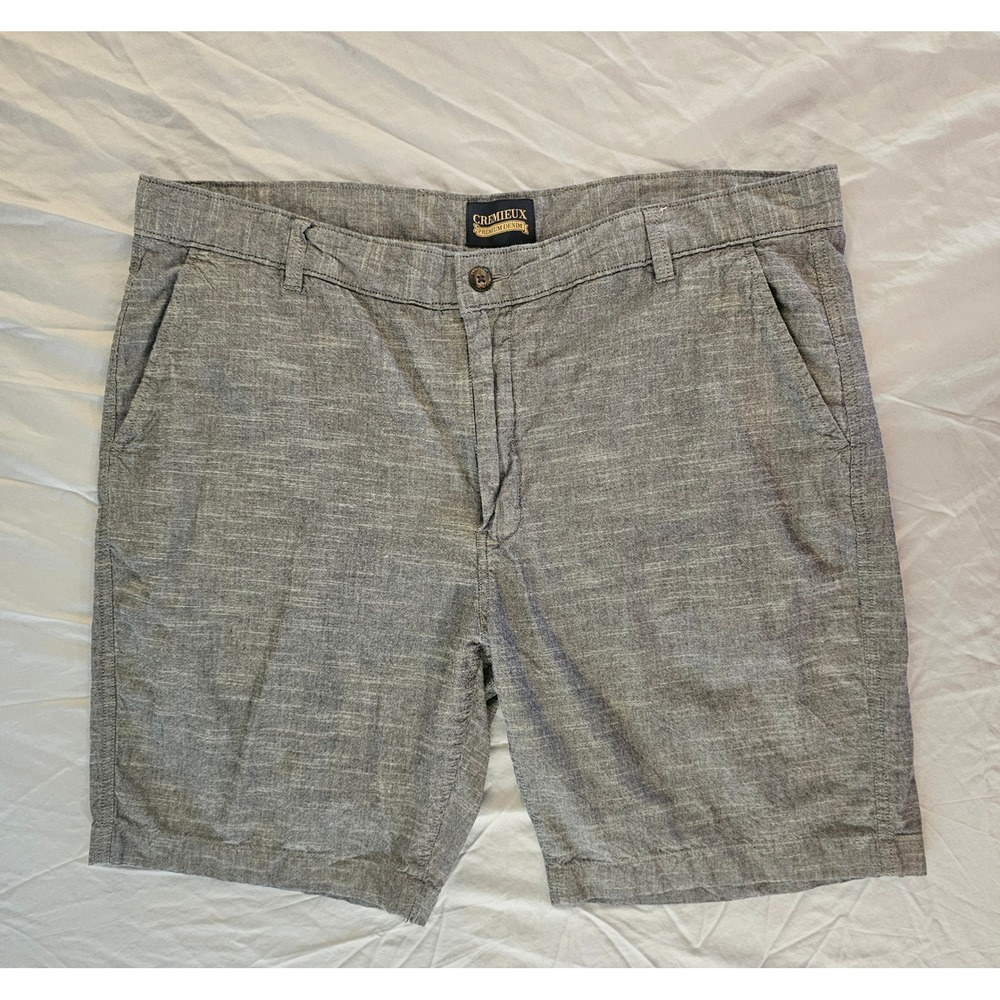 Cremieux Men's 100% Cotton Shorts Size 40 Grey/Blue L146